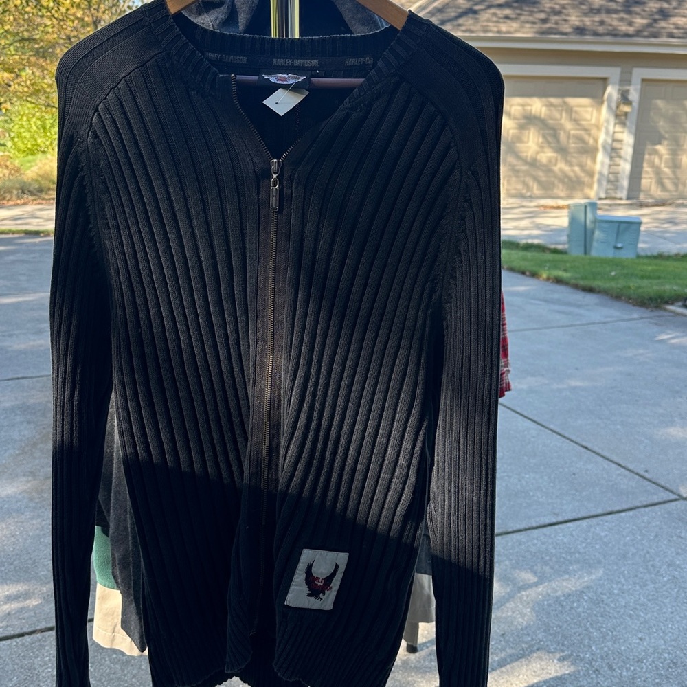 Harley-Davidson Black Ribbed Sweater